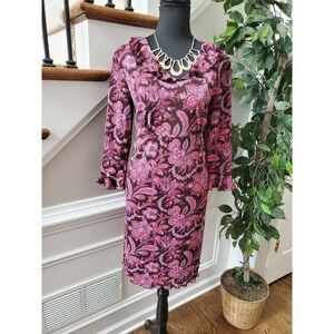 Liz Lange Maternity Women's Multicolor 100% Polyester Knee Length Dress